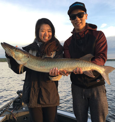 couple ice fishing